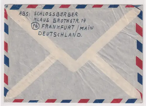 Bizone, Auslandbrief mit EF. Mi.-Nr. 94 von 26.3.50