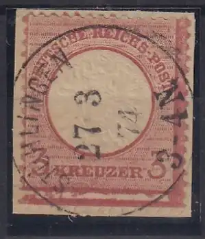 DR, Mi.-Nr. 25 VIIIc  L16, gestempelt,Befund BruggerBPP