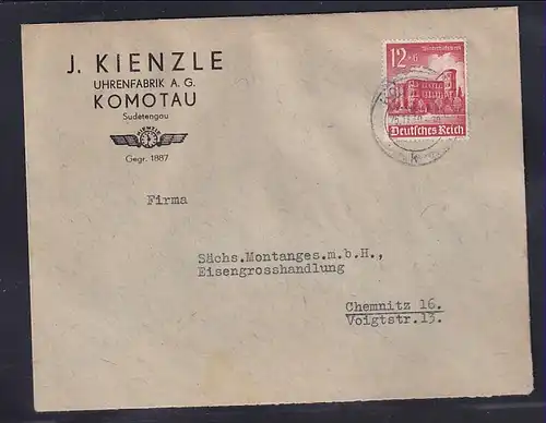 DR. Reklamebrief, Uhrenfabrik K. Kienzle Komotau