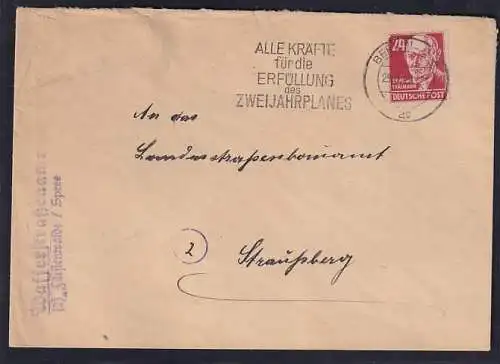 DDR, Losungsstempel  "Alle Kräfte für die Erfüllung......................."