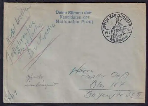 DDR, Losungsstempel  "Deine Stimme den Kandidaten......................."  