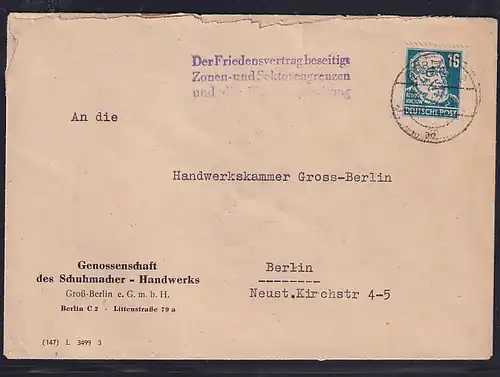 DDR, Losungsstempel   "Der Friedensvertrag beseitigt......................."