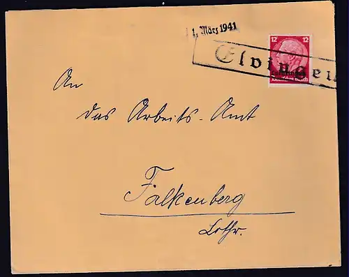 Dt.Besetzung 2.Weltkrieg, Lothringen, EF. Mi.-Nr  7, mit Notstempel Eldingen