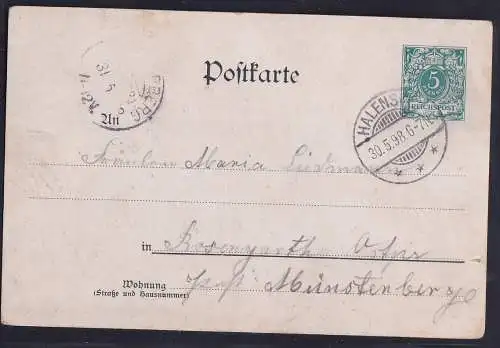 DR., Privatganzsache PP 9-F34/02, Gruss aus Halensee, gelaufen.