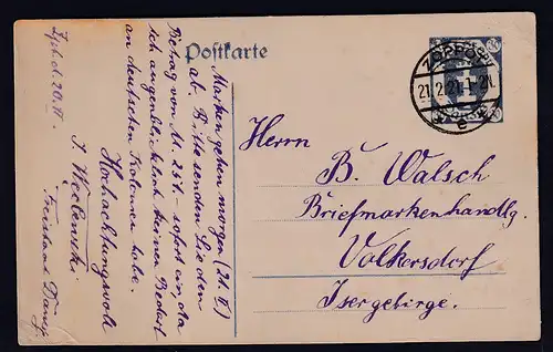 Danzig, Ganzsache Mi.-Nr. P 11 b, gestempelt.