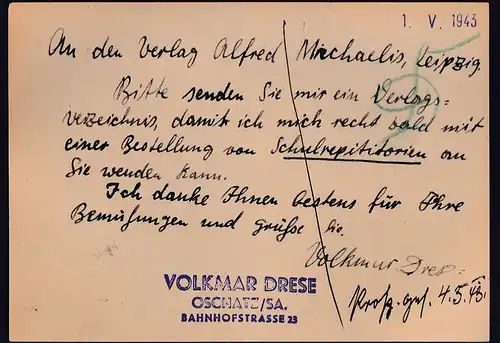 DR. Ganzsache Mi.-Nr. P 299  gestempelt.