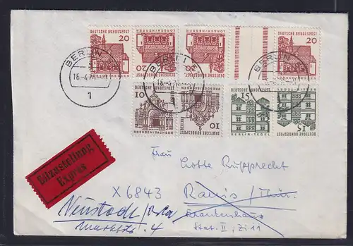 Bund, Eilbote-Fernbrief mit Mi.F. aus Lorsch ZD.