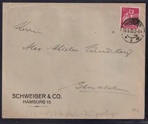 DR.,Ausland-Drucksache mit EF. Mi-Nr.  166