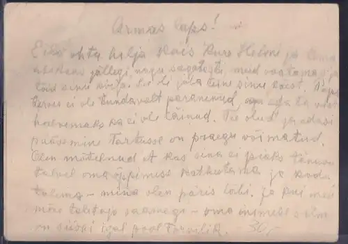 Dt. Besetzung 2. Weltkrieg, Ostland, Ganzsache Mi.-Nr.  P2 gelaufen.