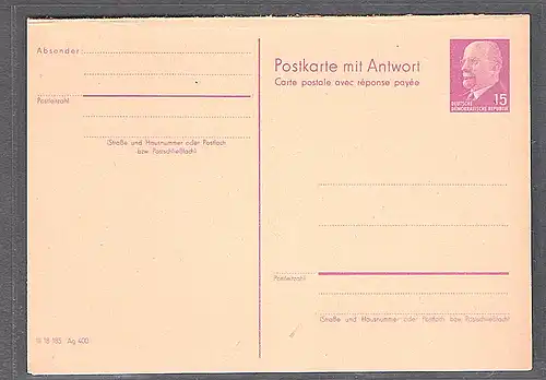 DDR. Ganzsache Mi.-Nr. P 78 ungebraucht