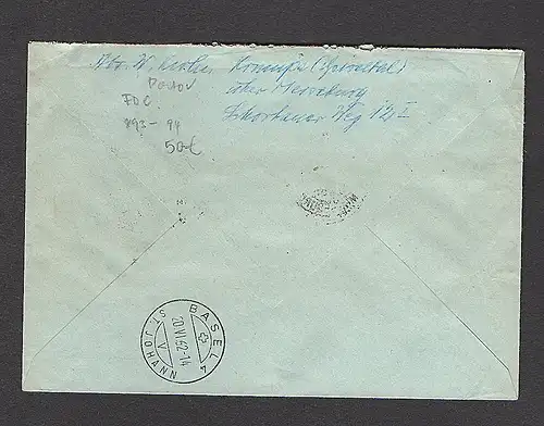 DDR. Mi.-Nr. ZD, 893-894 auf Ausland-Brief mit Erstagstempel