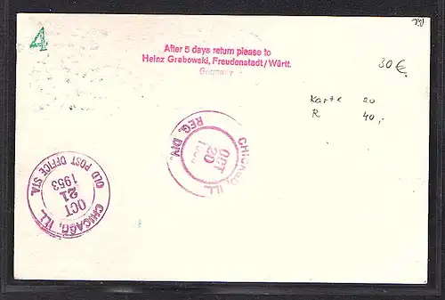 Berlin, R-Luftpost-Auslandkarte mit MiF.Mi.-Nr. 103 + 2x104