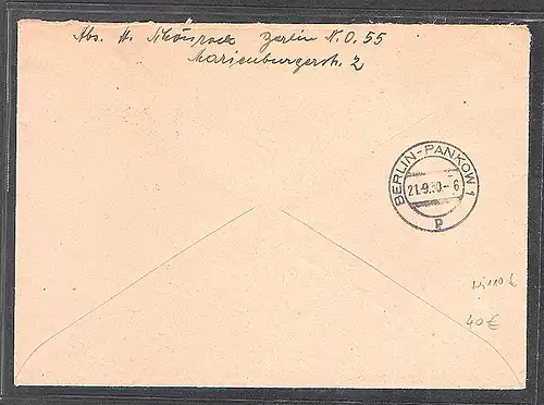 DDR., R-Fernbrief mit EF. Mi.-Nr. 272 ( Marke aus Block 7), AK-St.