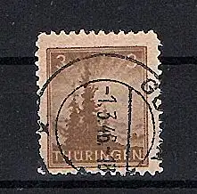 SBZ, Thüringen., Mi.-Nr. 92 AX c t, gestempelt, FA. SchulzBPP: