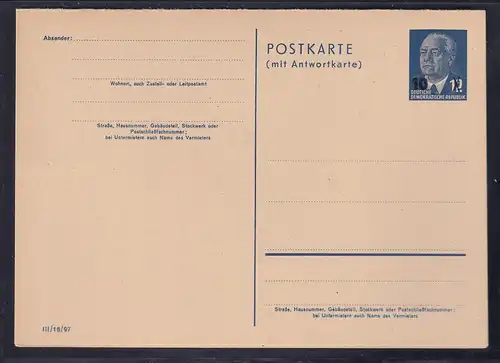 DDR. Ganzsache Mi.-Nr. P 63 ungebraucht