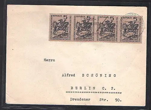 DDR., Fernbrief mit MeF.  Mi.-Nr. 600/600 I, sig. Mayer