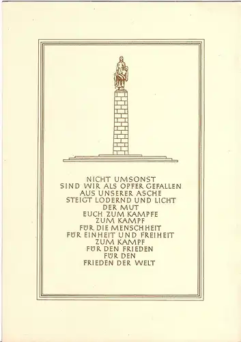 DDR - Gedenkblatt, Konzentrationslager Ravensbruck, A1 -1959 