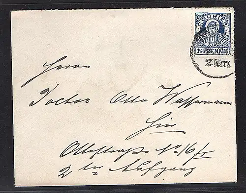 Privatpost, Courier München EF. 1,5 Pf Blau