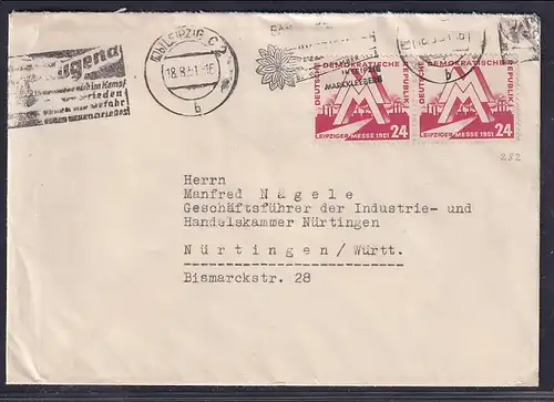 DDR., Fernbrief mit MeF. Mi.-Nr. 282
