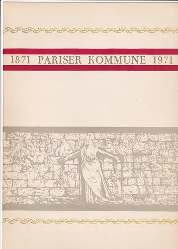 DDR - Gedenkblatt, 100 Jahre Pariser Kommune, A5-1971 a