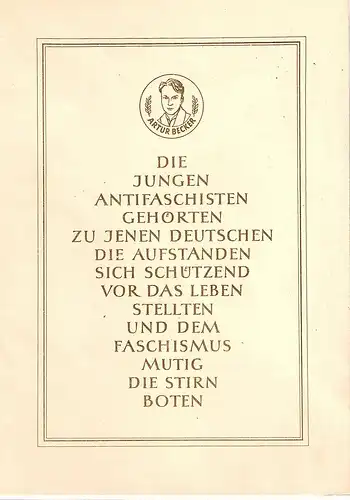 DDR - Gedenkblatt, Junge Antifaschisten, A4-1961 c