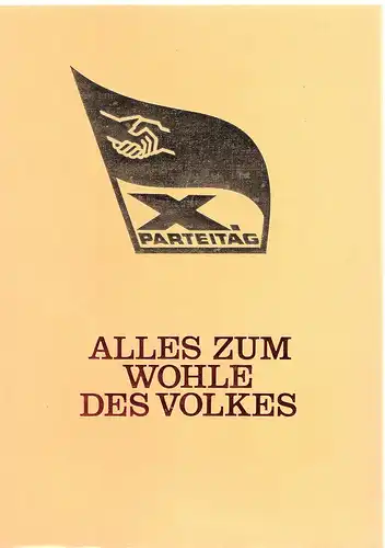 DDR - Gedenkblatt, X. Parteiteg SED, A7-1981 b