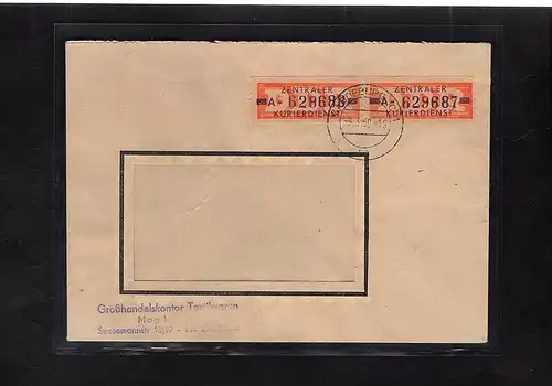 DDR. ZKD-Brief mit  MeF. Mi.-Nr. 22 A