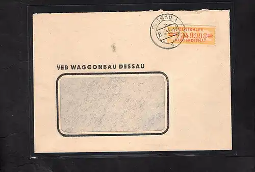 DDR. ZKD-Brief mit  EF. Mi.-Nr. 17 F