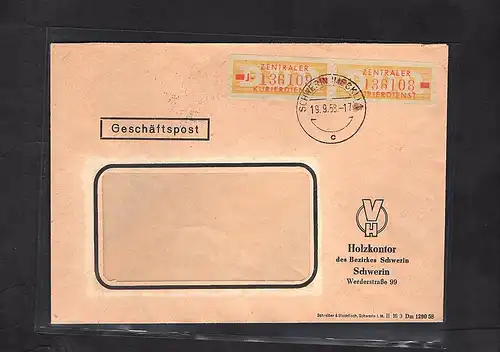 DDR. ZKD-Brief mit  MeF. Mi.-Nr. 18 I J