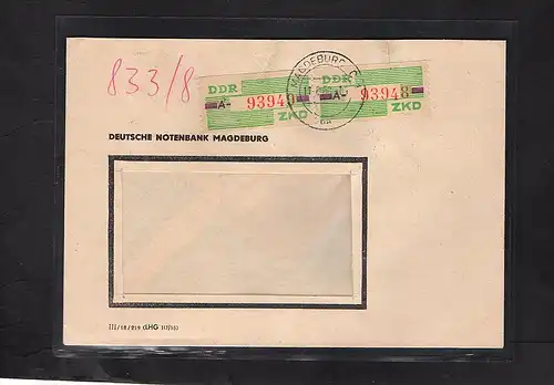 DDR. ZKD-Brief mit  MeF. Mi.-Nr. 24 A
