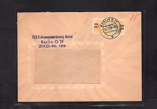 DDR. ZKD-Brief mit  EF. Mi.-Nr. 25 L