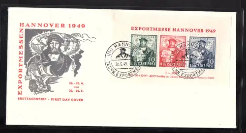 Bizone, Mi.-Nr. Block 1 auf Brief.