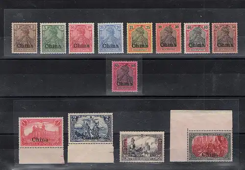 Deutsche Post in China 1901, Mi.-Nr. 15-27 postfrisch, FA. Jäschke-L. BPP.