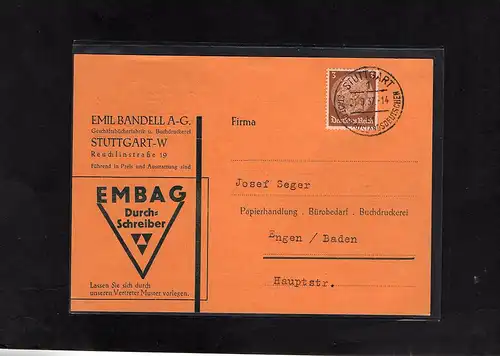 DR., Reklame-Karte EMBAG, Geschäftsbücherfabrik, Stuttgart.