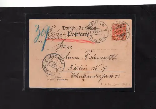 DR., Mi.-Nr. 47 EF.  als Rohrpostkarte gelaufen