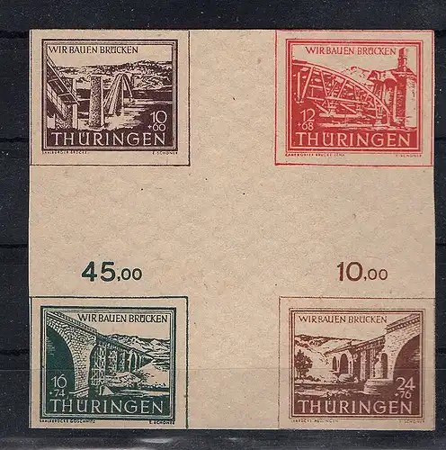 SBZ.,Thüringen  Mi-Nr. HZ 1 cy postfrisch, FA. Dr. JaschBPP.