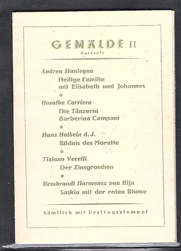 DDR - Gedenkblatt, Gemälde II 1958