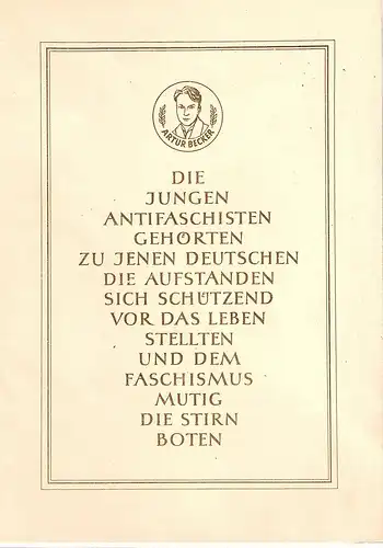 DDR - Gedenkblatt, Junge Antifaschisten, A4-1961 b