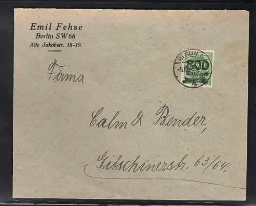 DR. EF. Mi.-Nr. 308 b mit PF. II, FA. Fleiner