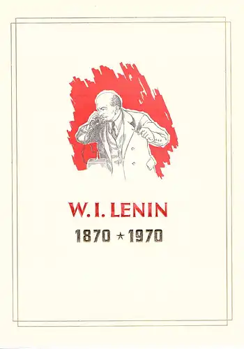 DDR - Gedenkblatt, 100 Jahre lenin, A6-1970 a