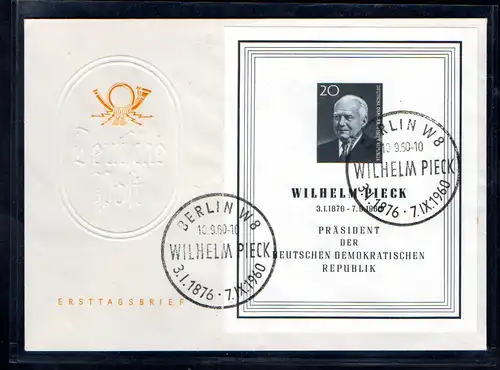 DDR. FDC Mi.-Nr. Block 16, sign. Mayer