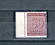 SBZ-West Sachsen Mi.-Nr. 137 wb Y von linke Seitenrand, FA. StröhBPP.