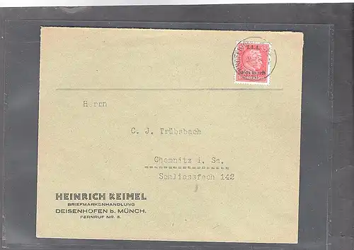 DR. Fernbrief mit EF. Mi.-Nr. 408