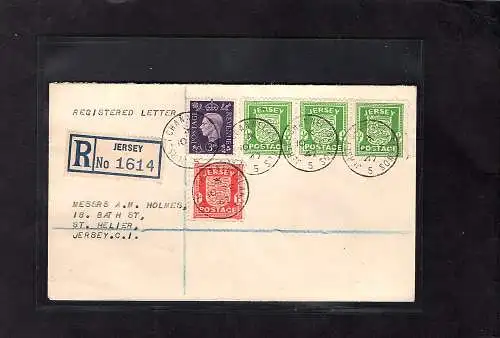 Dt. Besetzung 2. Weltkrieg, Jersey R-Brief.
