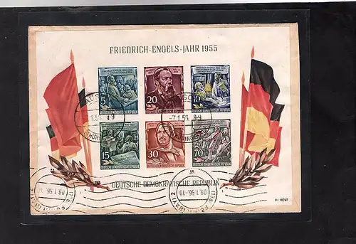 DDR.  R-Eilbote-Fernbrief mit EF. Mi.-Nr. Block 13, mit Ak-St., FA. Mayer