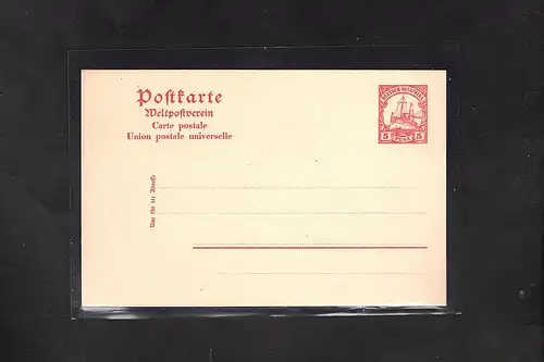 Deutsche Kolonie, Deutsch-Ostafrika, Ganzsache Mi.-Nr. P I, ungebraucht