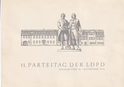 DDR - Gedenkblatt,11. Parteitag der LDPD, B1-1972