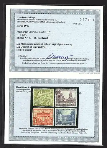 Berlin 1949, "Berliner Bauten I ", Mi.-Nr. 42-60, postfrisch.