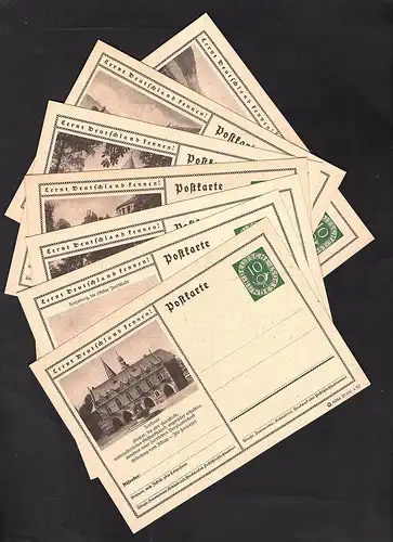 Bund Ganzsache P 16 I komplett (7 Bilder), ungebraucht.