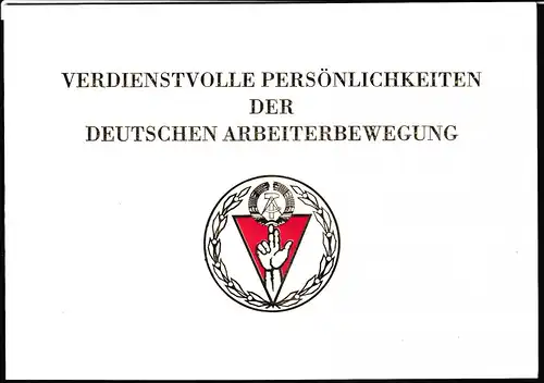 DDR - Gedenkblatt, Verdienstvolle Persönlichkeiten der Deutschen ......B12-1979
